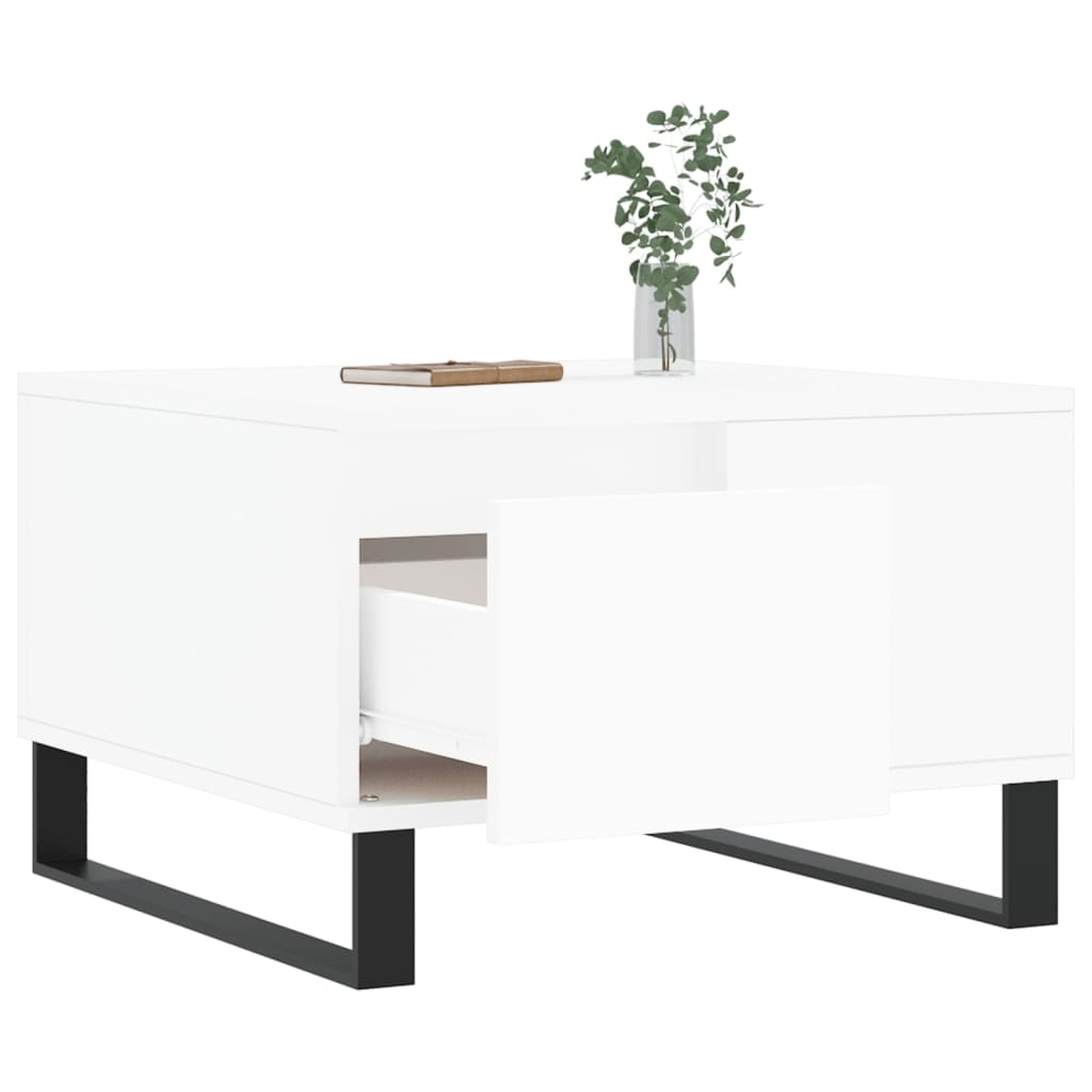 VidaXL Salontafel 55x55x36,5 cm bewerkt hout wit