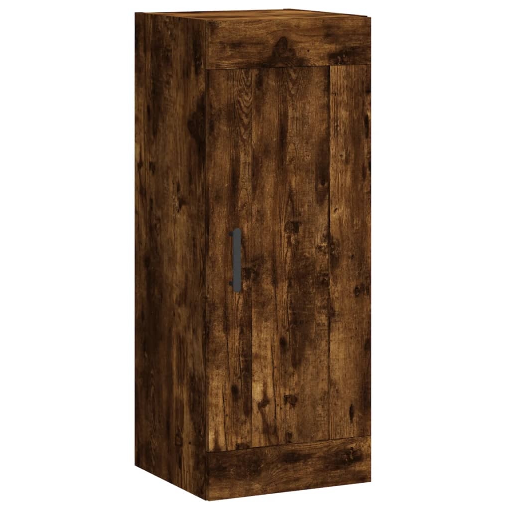 VidaXL Wandkast 34,5x34x90 cm bewerkt hout gerookt eikenkleurig