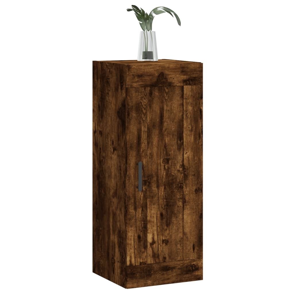 VidaXL Wandkast 34,5x34x90 cm bewerkt hout gerookt eikenkleurig