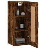 VidaXL Wandkast 34,5x34x90 cm bewerkt hout gerookt eikenkleurig