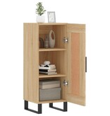 VidaXL Dressoir 34,5x34x90 cm bewerkt hout sonoma eiken