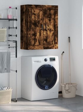 VidaXL Wandkast 69,5x34x90 cm bewerkt hout gerookt eikenkleurig