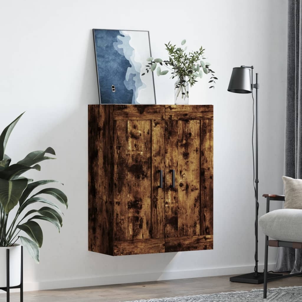VidaXL Wandkast 69,5x34x90 cm bewerkt hout gerookt eikenkleurig