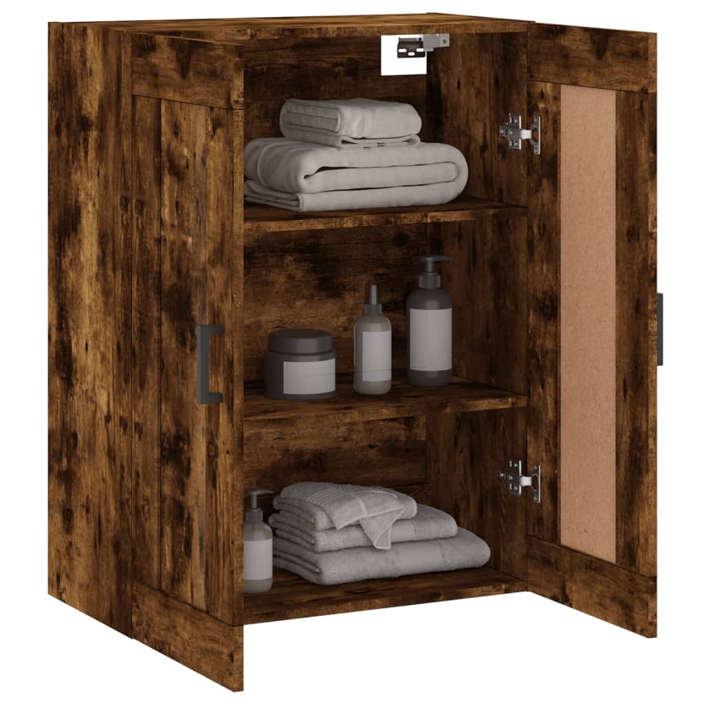 VidaXL Wandkast 69,5x34x90 cm bewerkt hout gerookt eikenkleurig