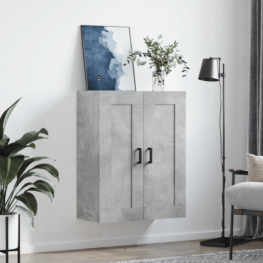 VidaXL Wandkast 69,5x34x90 cm bewerkt hout betongrijs