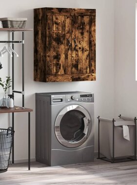 VidaXL Wandkast 69,5x34x90 cm bewerkt hout gerookt eikenkleurig