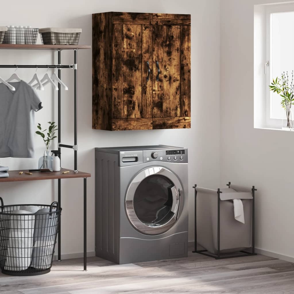 VidaXL Wandkast 69,5x34x90 cm bewerkt hout gerookt eikenkleurig