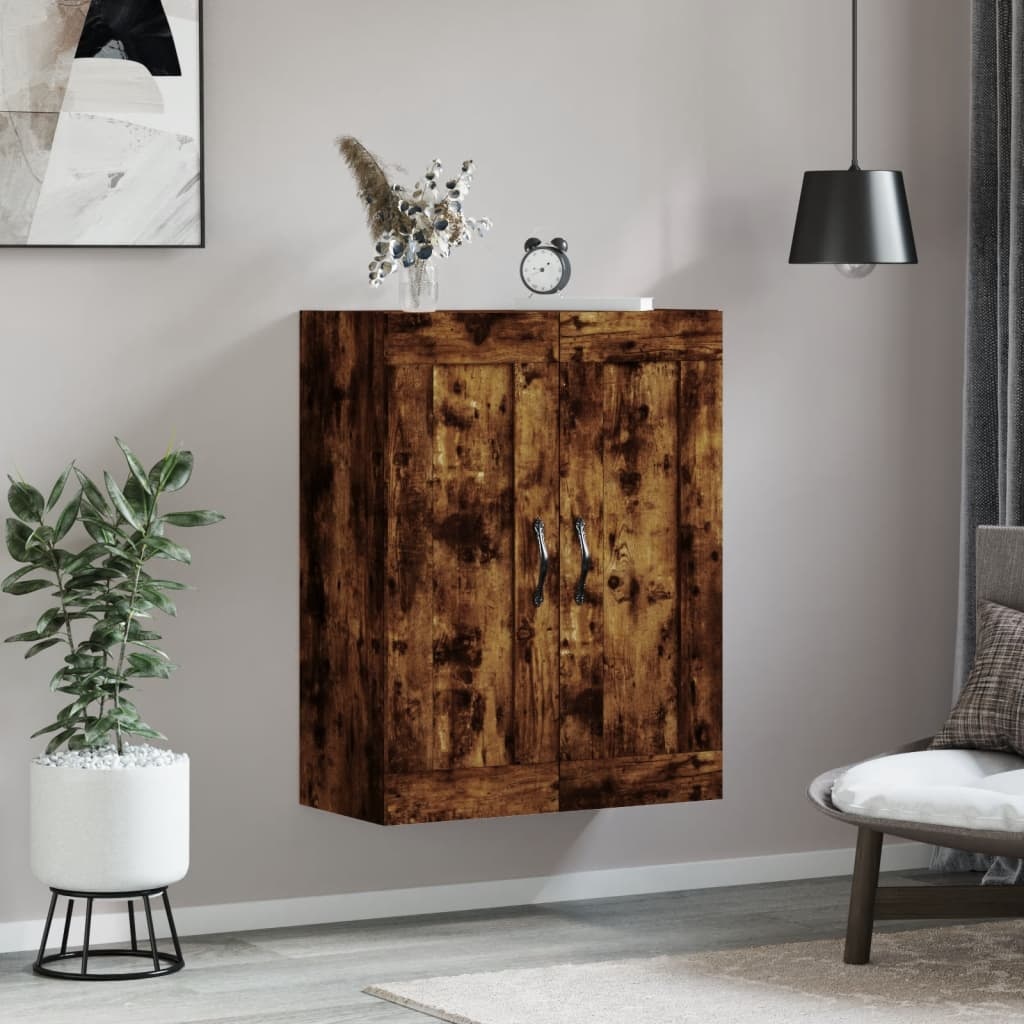VidaXL Wandkast 69,5x34x90 cm bewerkt hout gerookt eikenkleurig