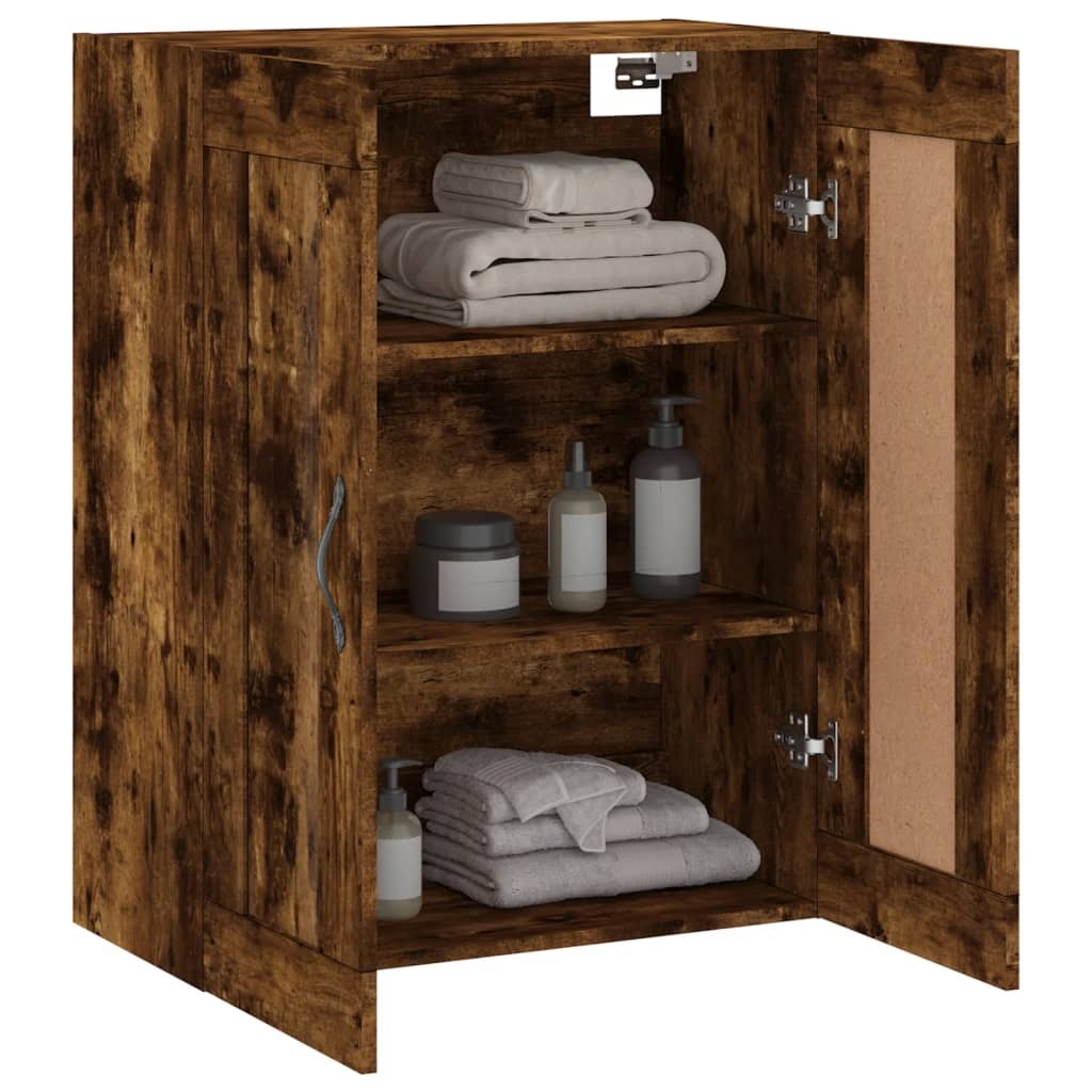 VidaXL Wandkast 69,5x34x90 cm bewerkt hout gerookt eikenkleurig
