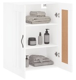 VidaXL Wandkast 69,5x34x90 cm bewerkt hout wit