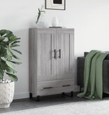 VidaXL Hoge kast 69,5x31x115 cm bewerkt hout grijs sonoma eikenkleurig