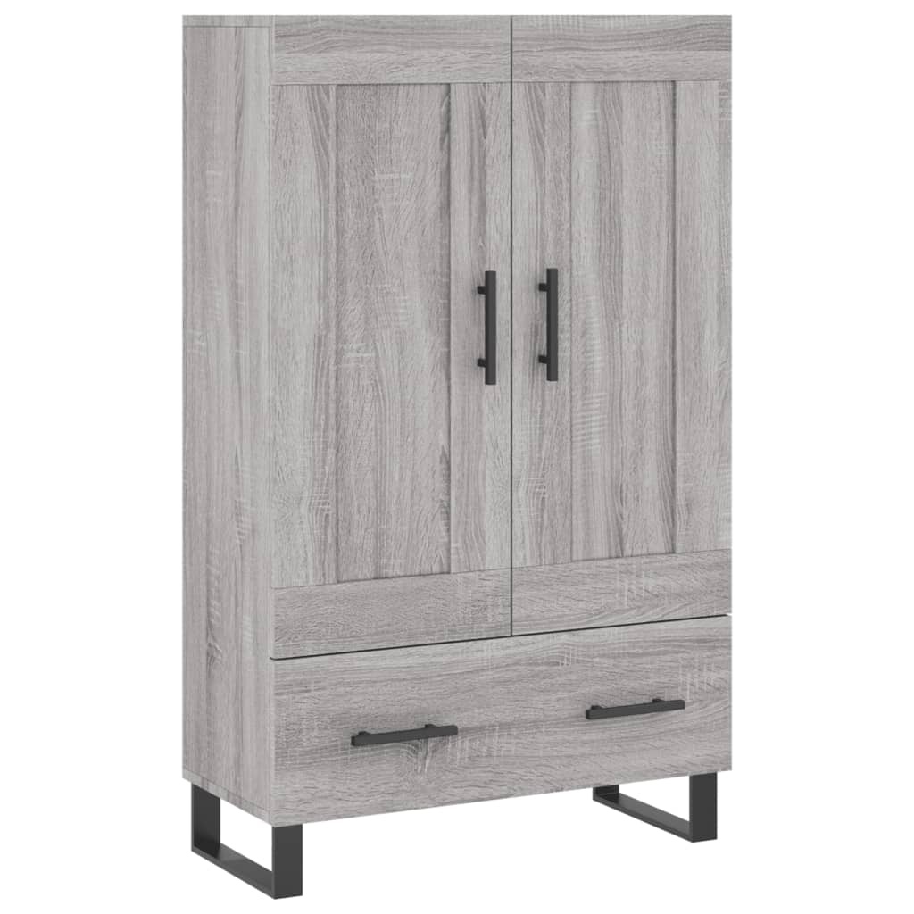 VidaXL Hoge kast 69,5x31x115 cm bewerkt hout grijs sonoma eikenkleurig