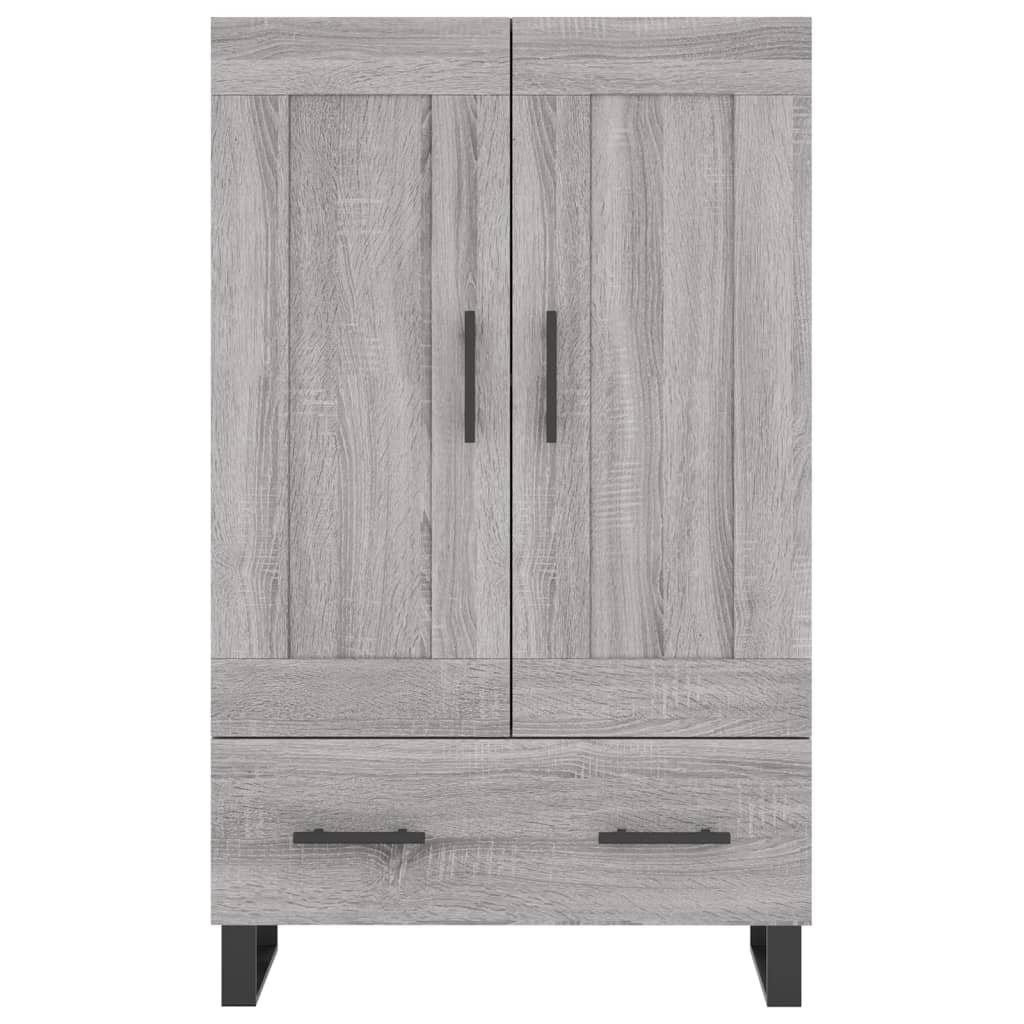 VidaXL Hoge kast 69,5x31x115 cm bewerkt hout grijs sonoma eikenkleurig
