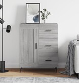 VidaXL Dressoir 69,5x34x90 cm bewerkt hout grijs sonoma eikenkleurig