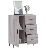 VidaXL Dressoir 69,5x34x90 cm bewerkt hout grijs sonoma eikenkleurig