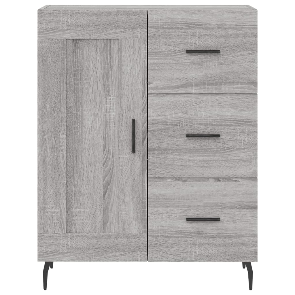 VidaXL Dressoir 69,5x34x90 cm bewerkt hout grijs sonoma eikenkleurig