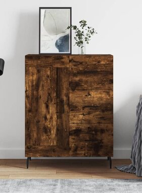 VidaXL Dressoir 69,5x34x90 cm bewerkt hout gerookt eikenkleurig