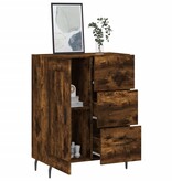 VidaXL Dressoir 69,5x34x90 cm bewerkt hout gerookt eikenkleurig