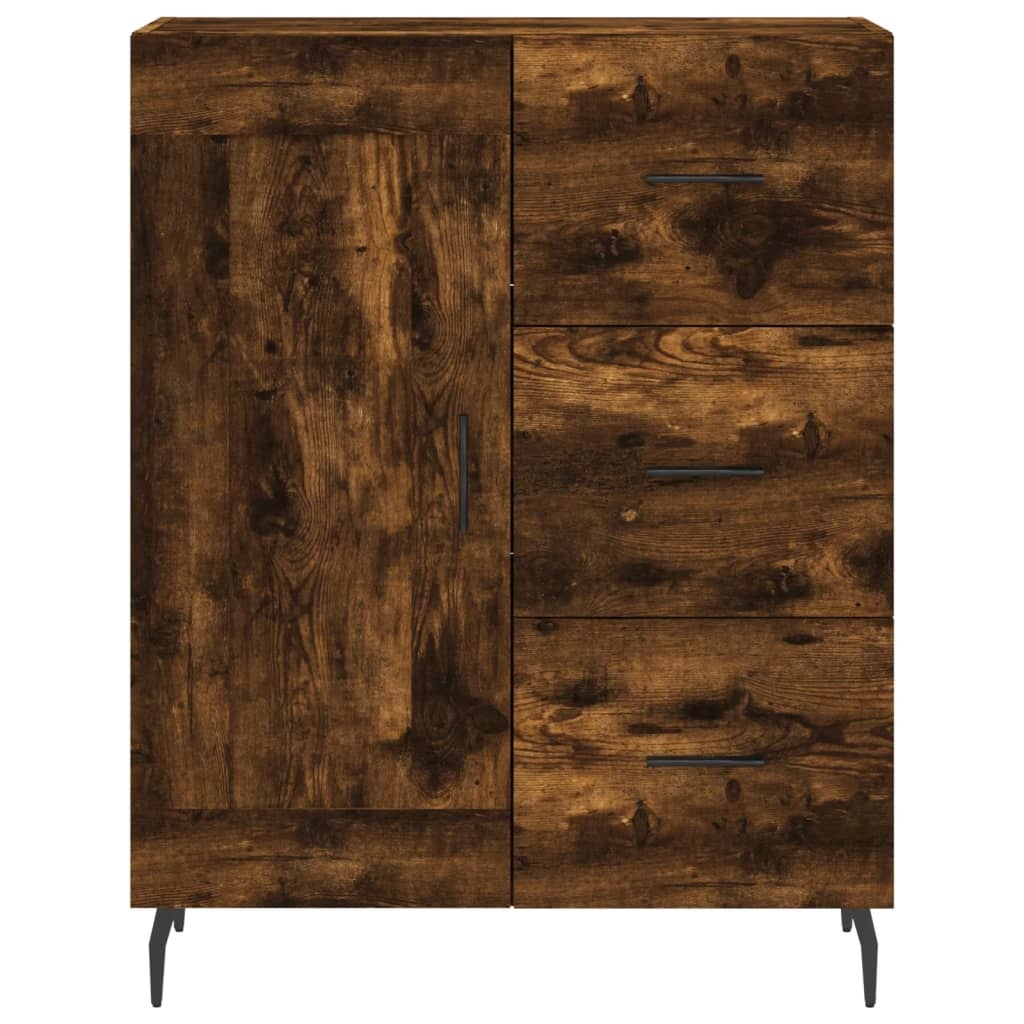 VidaXL Dressoir 69,5x34x90 cm bewerkt hout gerookt eikenkleurig