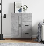 VidaXL Dressoir 69,5x34x90 cm bewerkt hout betongrijs