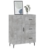 VidaXL Dressoir 69,5x34x90 cm bewerkt hout betongrijs