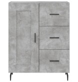 VidaXL Dressoir 69,5x34x90 cm bewerkt hout betongrijs