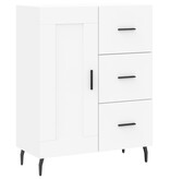 VidaXL Dressoir 69,5x34x90 cm bewerkt hout wit