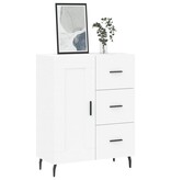 VidaXL Dressoir 69,5x34x90 cm bewerkt hout wit