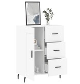 VidaXL Dressoir 69,5x34x90 cm bewerkt hout wit