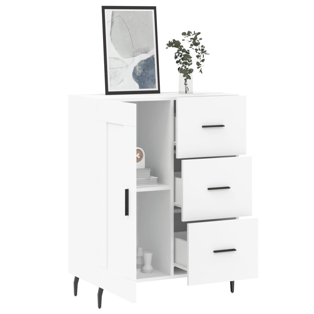 VidaXL Dressoir 69,5x34x90 cm bewerkt hout wit