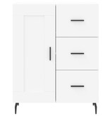VidaXL Dressoir 69,5x34x90 cm bewerkt hout wit