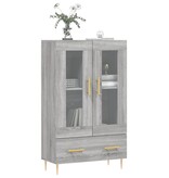VidaXL Hoge kast 69,5x31x115 cm bewerkt hout grijs sonoma eikenkleurig