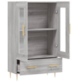 VidaXL Hoge kast 69,5x31x115 cm bewerkt hout grijs sonoma eikenkleurig
