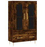 VidaXL Hoge kast 69,5x31x115 cm bewerkt hout gerookt eikenkleurig