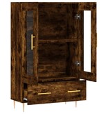 VidaXL Hoge kast 69,5x31x115 cm bewerkt hout gerookt eikenkleurig