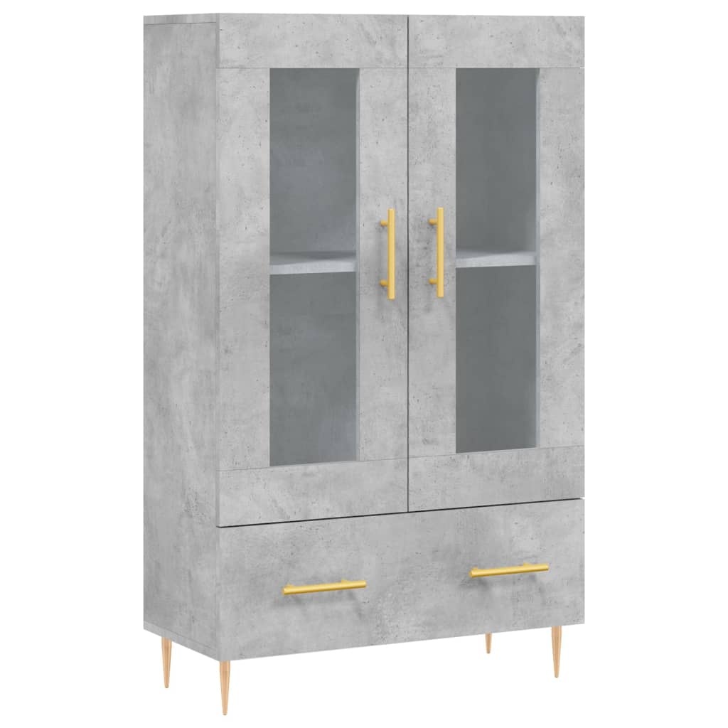 VidaXL Hoge kast 69,5x31x115 cm bewerkt hout betongrijs