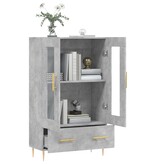 VidaXL Hoge kast 69,5x31x115 cm bewerkt hout betongrijs
