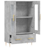 VidaXL Hoge kast 69,5x31x115 cm bewerkt hout betongrijs