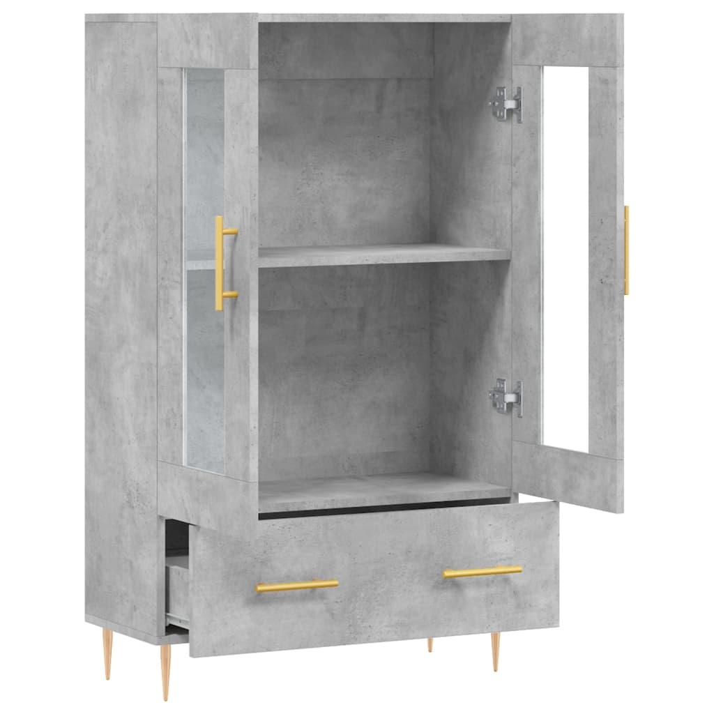 VidaXL Hoge kast 69,5x31x115 cm bewerkt hout betongrijs