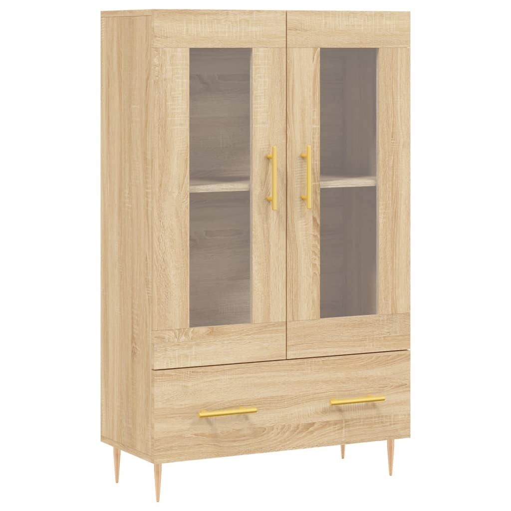 VidaXL Hoge kast 69,5x31x115 cm bewerkt hout sonoma eikenkleurig