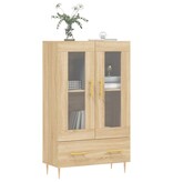 VidaXL Hoge kast 69,5x31x115 cm bewerkt hout sonoma eikenkleurig