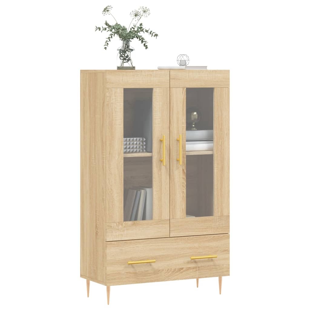 VidaXL Hoge kast 69,5x31x115 cm bewerkt hout sonoma eikenkleurig