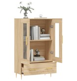 VidaXL Hoge kast 69,5x31x115 cm bewerkt hout sonoma eikenkleurig