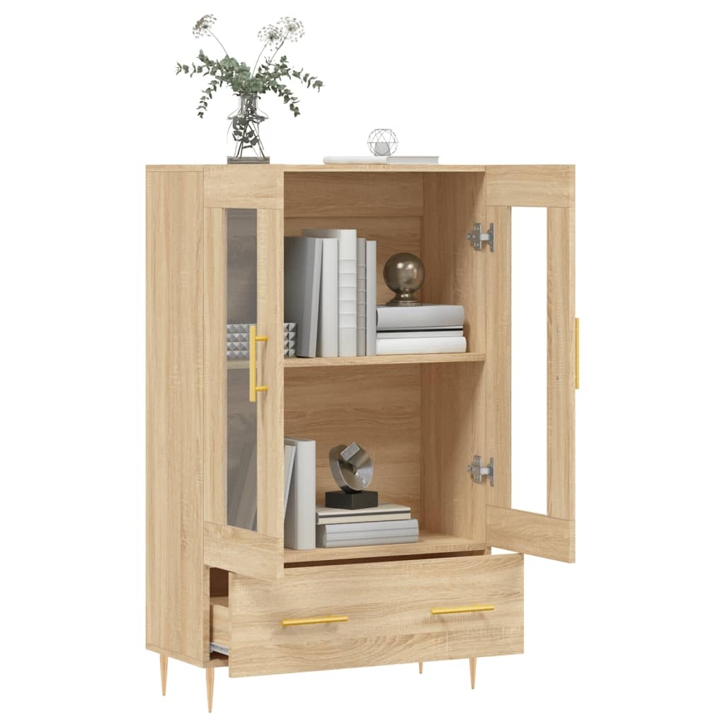 VidaXL Hoge kast 69,5x31x115 cm bewerkt hout sonoma eikenkleurig