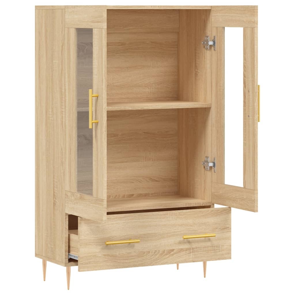 VidaXL Hoge kast 69,5x31x115 cm bewerkt hout sonoma eikenkleurig