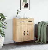 VidaXL Dressoir 69,5x34x90 cm bewerkt hout sonoma eikenkleurig