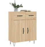 VidaXL Dressoir 69,5x34x90 cm bewerkt hout sonoma eikenkleurig