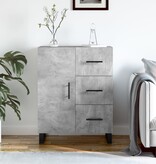 VidaXL Dressoir 69,5x34x90 cm bewerkt hout betongrijs