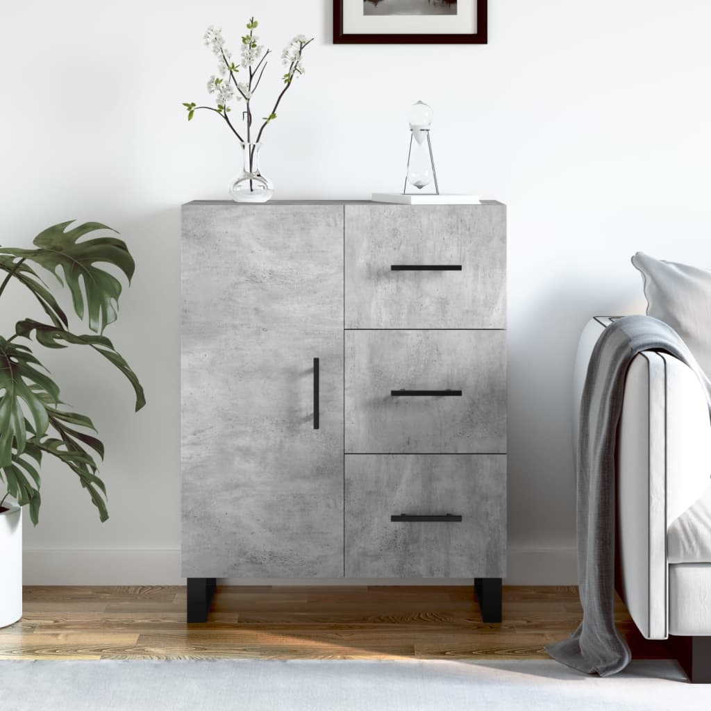 VidaXL Dressoir 69,5x34x90 cm bewerkt hout betongrijs
