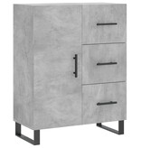 VidaXL Dressoir 69,5x34x90 cm bewerkt hout betongrijs